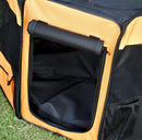 Box per Cani Gatti e Animali Domestici Pieghevole Arancione e Nero Ø91x58 cm 