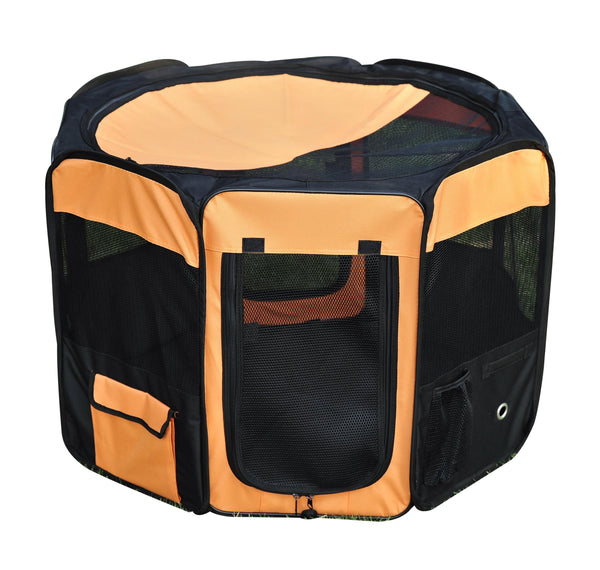 prezzo Faltbox für Hunde, Katzen und Haustiere Orange und Schwarz Ø91x58 cm