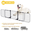 Barriera Divisore di Protezione Macchina per Cani Regolabile 91-145x30 cm 