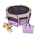 Box per Animali Cani Gatto Recinzione per Cuccioli Cuccia 114x114x58 cm Rosa 