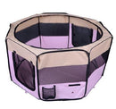 Box per Animali Cani Gatto Recinzione per Cuccioli Cuccia 114x114x58 cm Rosa 