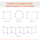 Recinto per Cani Gatti Cuccioli Roditori Recinzione Rete Gabbia 8 Pezzi 61x61 cm Nero 
