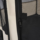 Box per Animali Domestici Pieghevole Nero e Crema 114x48x58 cm 