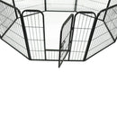 Recinto Recinzione per Cuccioli Cani 8pz 80x80 cm Nero 