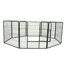 Recinto Recinzione per Cuccioli Cani 8pz 80x80 cm Nero 