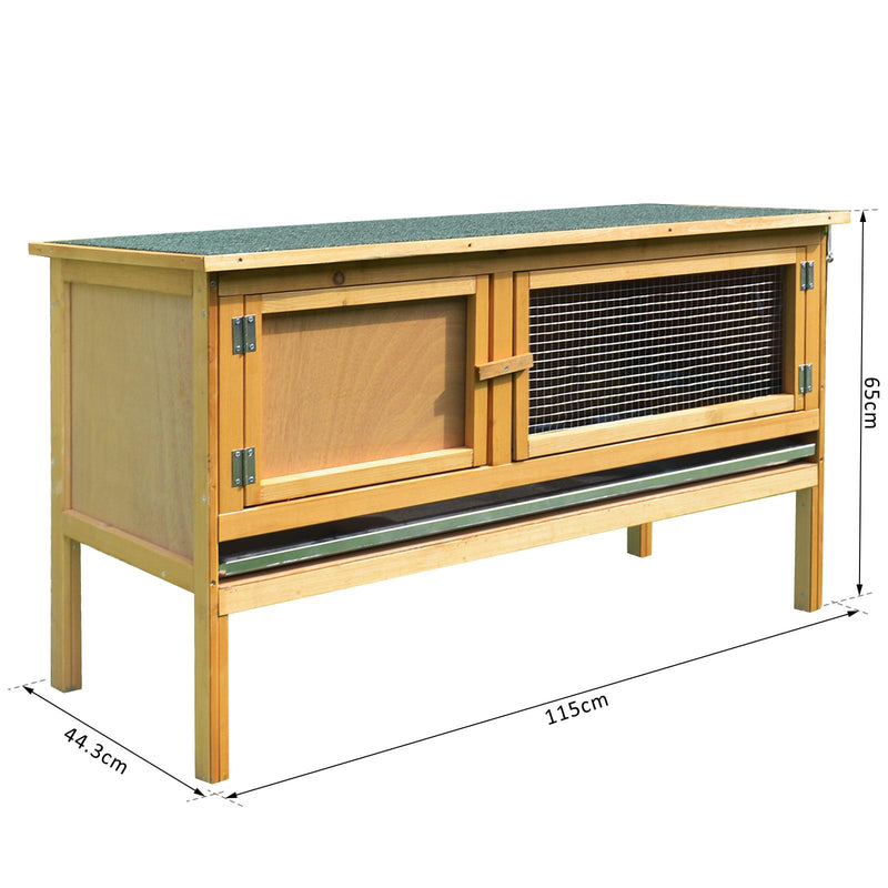 Conigliera Gabbia per Conigli Tetto Impermeabile e Vassoio Estrabile 115x44.3x65 cm 