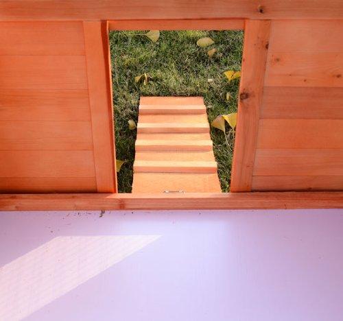 Conigliera Gabbia in Legno per Conigli e Animali Domestici 130x52x98.5 cm 