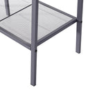 Scaffale a Scala 4 Ripiani in Acciaio Nero 60x35.2x148.2 cm 