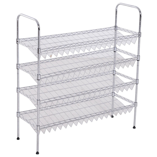 Schuhregal aus Metall mit 4 verstellbaren Einlegeböden 75x25x87 cm prezzo