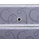 Scarpiera 32 Paia in Plastica e Metallo Bianca e Nera 95x37x160 cm 