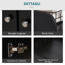 Scarpiera Mobiletto in Legno 4 Ripiani Nero 83x30x90 cm 