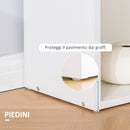 Scrivania da Ufficio con Libreria in Legno Bianco 120x55x120 cm 