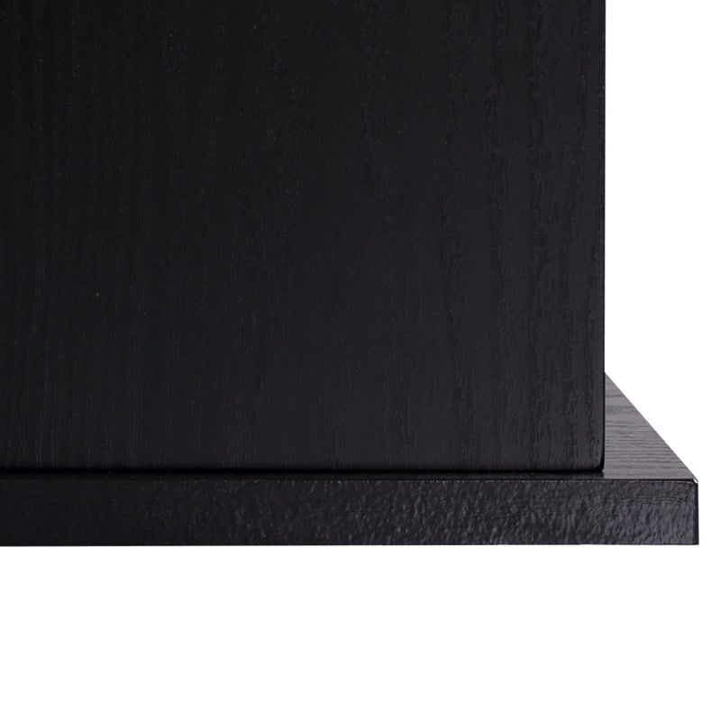 Scrivania Porta PC Moderna Tavolo da Ufficio con Ripiani Tastiera Scorrevole 152x60x88 cm Nero 