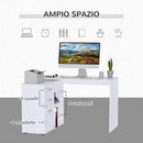 Scrivania da Ufficio ad Angolo Bianca 117x83.5x76 cm 
