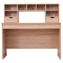 Scrivania Porta PC Design Classico con Cassetti in Legno Rovere 120x57x116 cm 