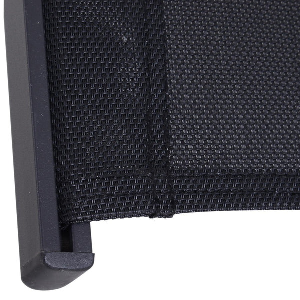 Garten-Liegestuhl für den Außenbereich, ergonomisches Design, abnehmbare Kopfstütze aus schwarzem Stoff, 150 x 63 x 89 cm acquista