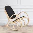 Poltrona a Dondolo in Legno Stile Classico Nero 