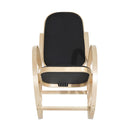 Poltrona a Dondolo in Legno Stile Classico Nero 