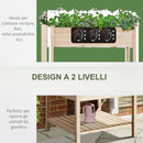 Orto Urbano Pensile in Legno con Fodera in Tessuto 91x91x81 cm 