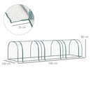 Serra da Giardino per Piante con 3 Porte in Acciaio e PVC 300x100x80 cm 