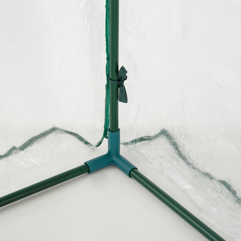 Serra da Giardino per Piante con 3 Porte in Acciaio e PVC 300x100x80 cm 