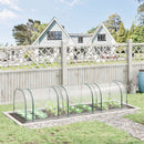 Serra da Giardino per Piante con 3 Porte in Acciaio e PVC 300x100x80 cm 