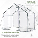 Serra da Giardino in PVC Trasparente 180x105x150 cm 