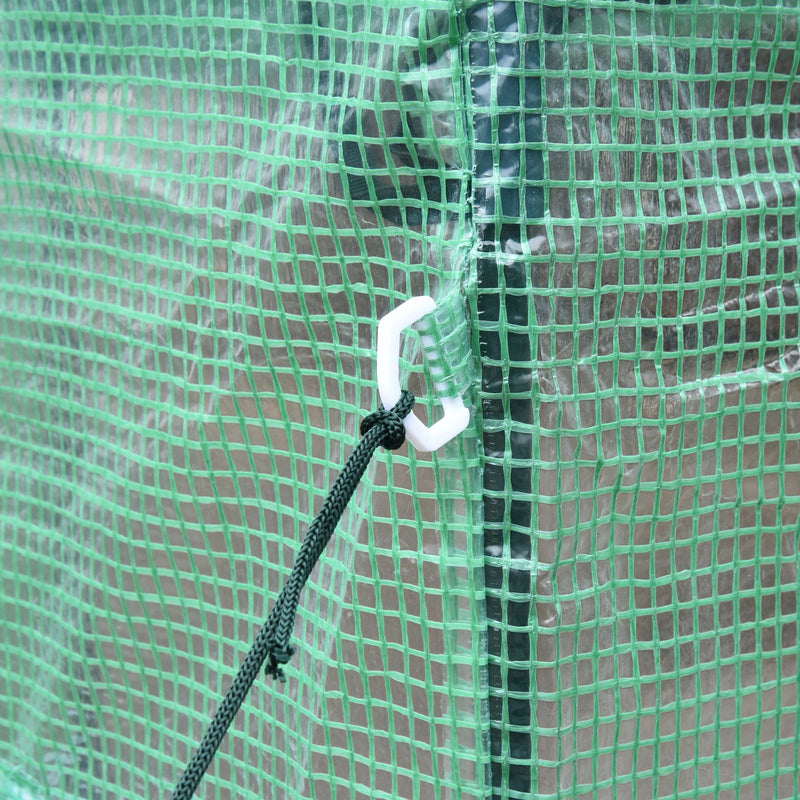 Serra da Giardino per Piante Pomodori 200x77x169 cm in PE Telaio in Acciaio 