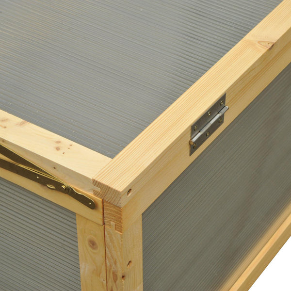 prezzo Gartengewächshaus für Pflanzen Gemüse Blumen mit Holzstruktur 100x66x40 cm