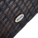 Baule Cassapanca da Esterno in Rattan Sintetico 102x51x51 cm Marrone 