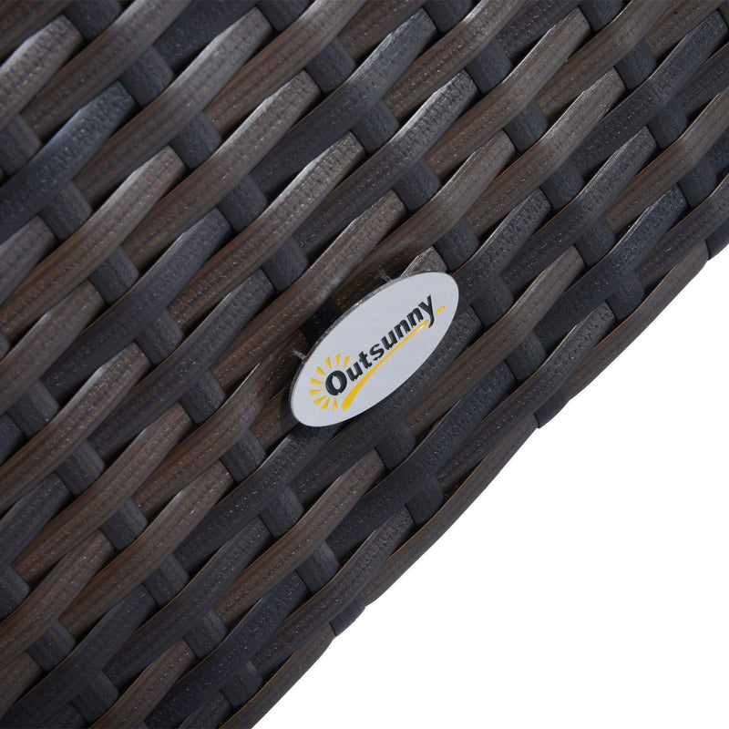 Baule Cassapanca da Esterno in Rattan Sintetico 102x51x51 cm Marrone 