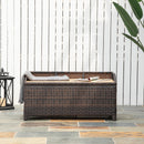 Baule Cassapanca da Esterno in Rattan Sintetico 102x51x51 cm Marrone 