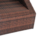 Set Salotto da Giardino in Rattan Sintetico 2 Poltrone e Tavolino Marrone 