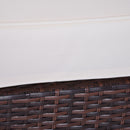 Set Salotto da Giardino in Rattan Sintetico 2 Poltrone e Tavolino Marrone 