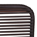 Set Salotto da Giardino in Rattan Sintetico Divano e Tavolino Marrone 