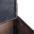 Set Salotto da Giardino in Rattan Sintetico 2 Divani e 2 Tavolini Marrone 