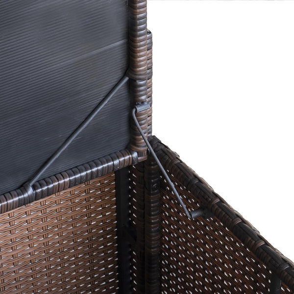 acquista Garten-Lounge-Set aus synthetischem Rattan, 2 Sofas und 2 braune Couchtische