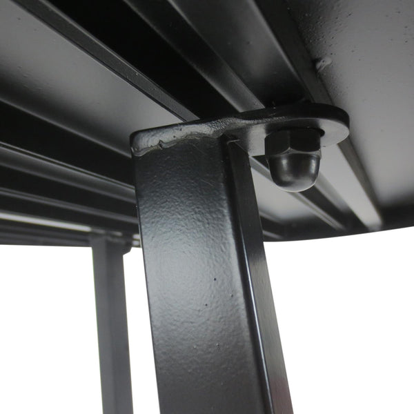 Set aus Couchtisch und 2 Gartenstühlen aus schwarzem Metall acquista