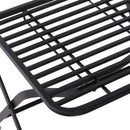 Set Tavolino e 2 Sedie da giardino pieghevoli in metallo Nero 