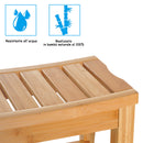 Sgabello con Ripiano Portaoggetti in Bambù Naturale 