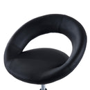 Sgabello Estetista Girevole da Salone Altezza Regolabile in Similpelle Nero 50x54x66-78 cm 