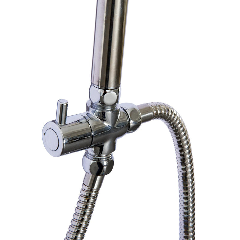 Saliscendi Soffione Doccia in Acciaio Inox con Augelli Autopulenti 103x31.5x15 cm 