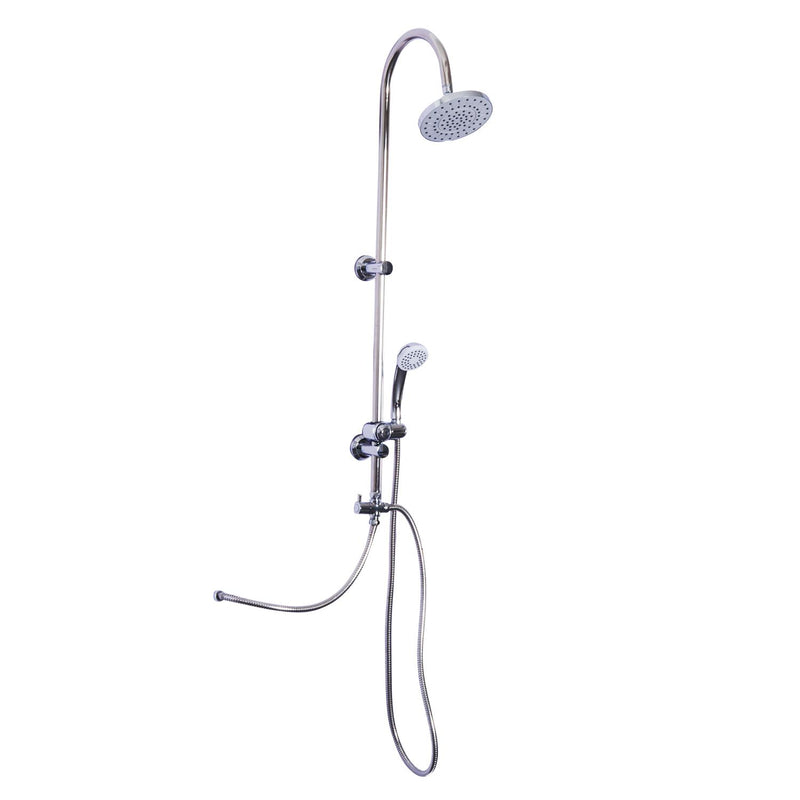 Saliscendi Soffione Doccia in Acciaio Inox con Augelli Autopulenti 103x31.5x15 cm 