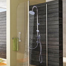 Saliscendi Soffione Doccia in Acciaio Inox con Augelli Autopulenti 103x31.5x15 cm 