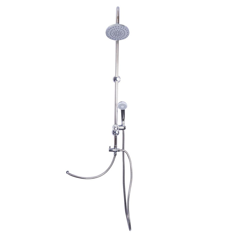 Saliscendi Soffione Doccia in Acciaio Inox con Augelli Autopulenti 103x31.5x15 cm 