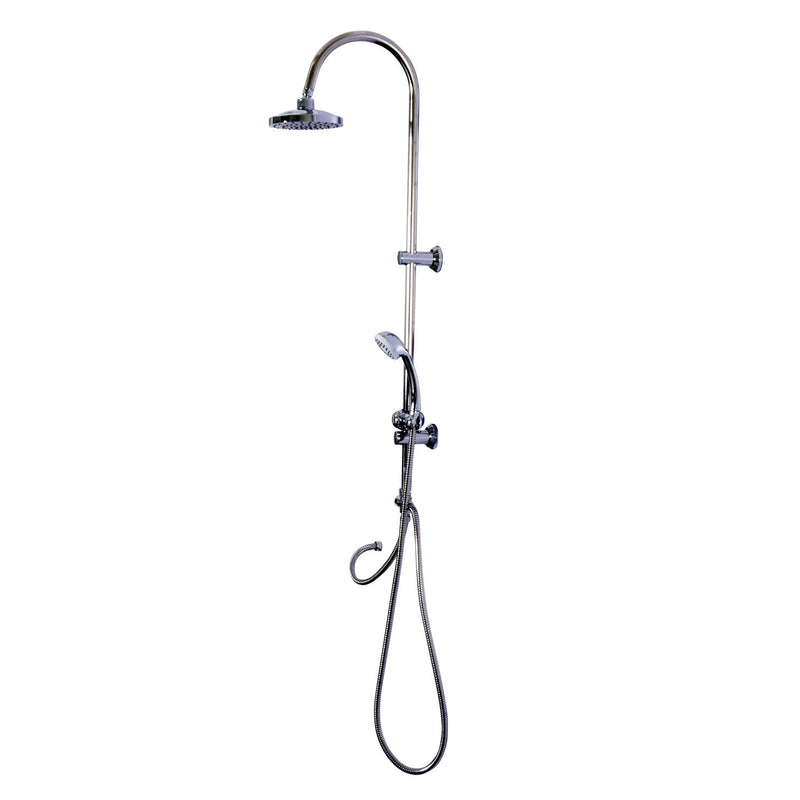 Saliscendi Soffione Doccia in Acciaio Inox con Augelli Autopulenti 103x31.5x15 cm 
