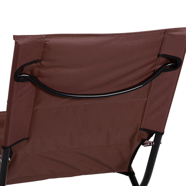 prezzo Verstellbarer Sonnenliegestuhl Spiaggina aus Oxford und braunem Eisen