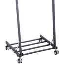 Stander Appendiabiti con Ripiano in Metallo Nero 68x41x155 cm 