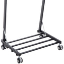 Stander Appendiabiti con Ripiano in Metallo Nero 68x41x155 cm 