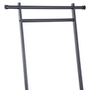Stander Appendiabiti con Ripiano in Metallo Nero 68x41x155 cm 
